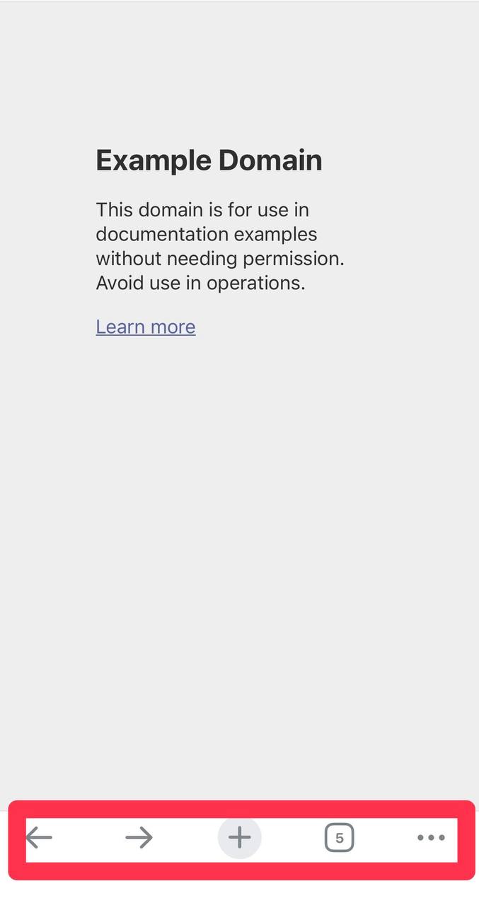 Google Chrome で画面端付近を左右にスワイプしてタブを切り替える操作例（応募タブを開いていない場合）